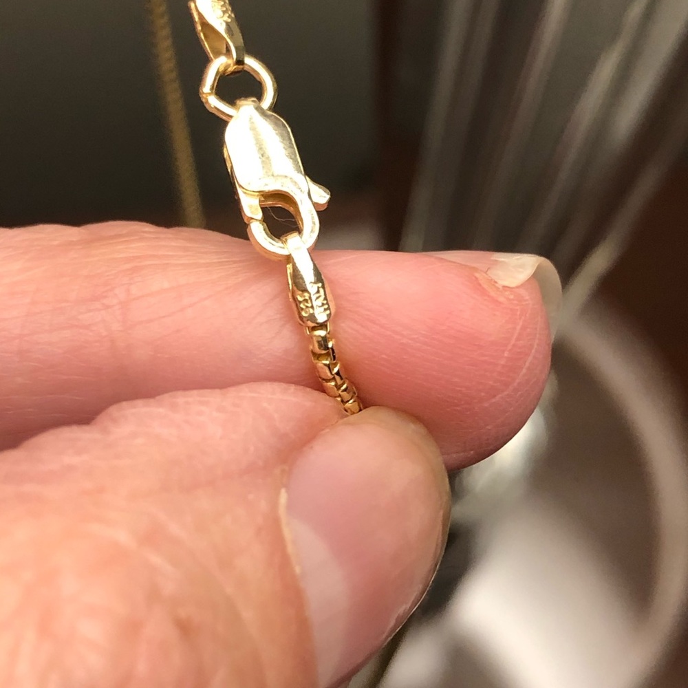 14K Gold over Sterling from Italy. overlay. 18in - Picture 7 of 7